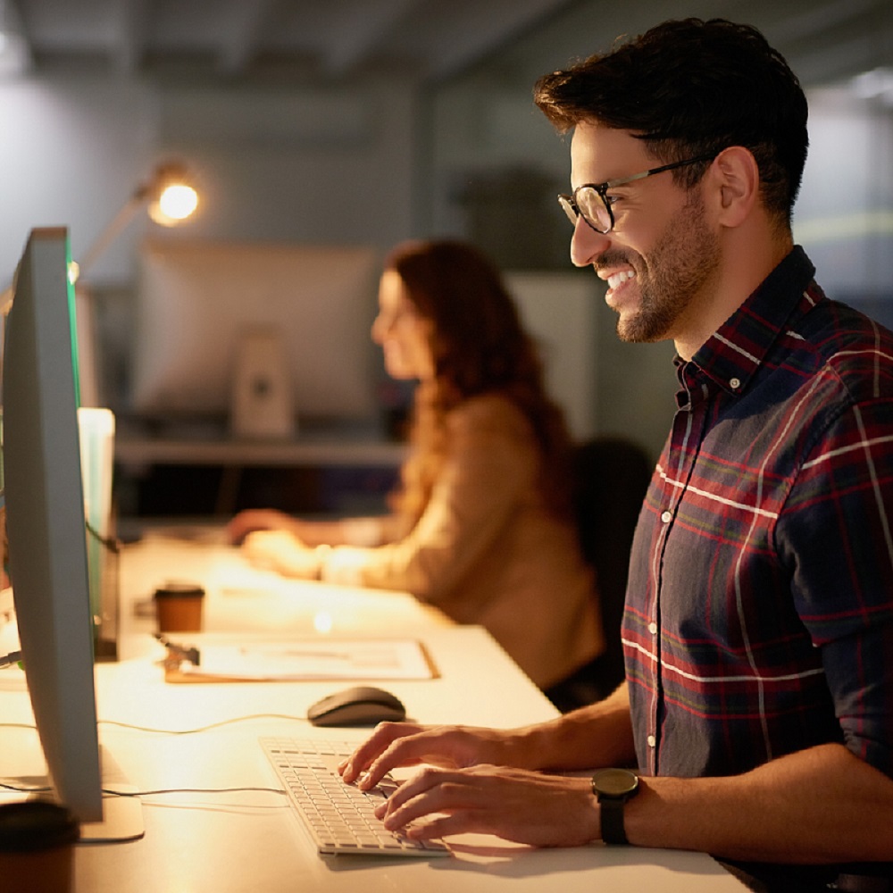 Employee working in office